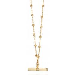 Daisy Stacked T-Bar Necklace - Gold