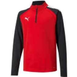 Puma Teamliga Quarter-Zip Youth Football Top - Red/Black