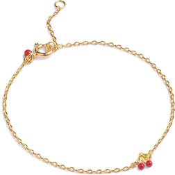 ENAMEL Copenhagen Cherry Bracelet - Gold/Red