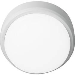 Robus Ohio White/Black Trim 8W Circular Bulkhead Warm White