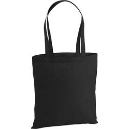Westford Mill Premium Cotton Tote Bag (One Size) (Black)