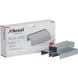 Rexel hæfteklammer 24/6, No. 16 12.9 x 6 mm sølv pakke med 1000