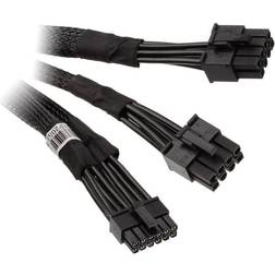 Silverstone PP12-EPS strømkabel 8 pin EPS12 V (4 4) til 12 pin PCIe-kraft 55 cm