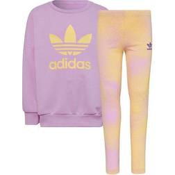 Adidas Girl's Graphic Logo Crew Set - Bliss Lilac (HK2945)