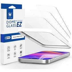Whitestone Dome Glass EZ Tempered Glass Screen Protector for iPhone 14 Pro - 3 Pack
