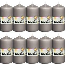 Bolsius Pillar 10 pcs 120x58 mm Warm Grey Candle