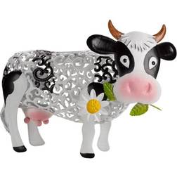 Smart Solar Solar Silhouette Daisy Cow Garden Ornament Figurine