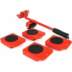 HI Furniture Transport Wheel Set Red and Black Red