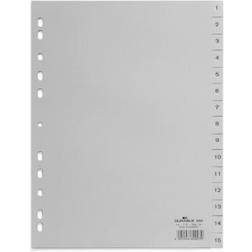 Durable 6524 Index A4 1-15 Polypropylene Grey 15 dividers embossed tabs 652410