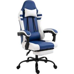 Equinox Leighton Racing Style Gaming Chair with Footrest, Blue