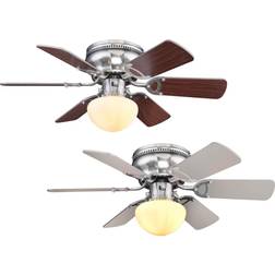 Globo Lighting Ugo Deckenventilator nickel matt, opal