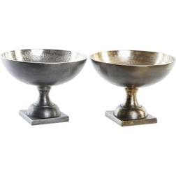 Dkd Home Decor Centerpiece Silver Golden Aluminium Modern (25 x 25 x 19 cm) (2 Units) Decorative Item