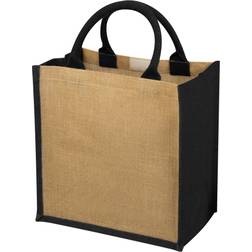 Bullet Chennai Jute Gift Tote (30 x 19 x 30cm) (Natural/Solid Black)