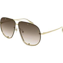 Alexander McQueen Alexander McQueen Gold Aviator