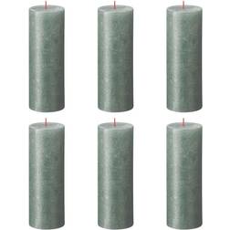 Bolsius 4x Rustic Pillar Oxide Blue Home Holiday Candle