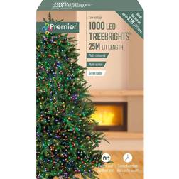 Premier 1000 LED Tree Lights Multi Coloured Multi Christmas Tree
