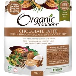 Organic Traditions Latte Chocolate with Ashwagandha & Probiotics 5.3 Oz 5.3 Oz