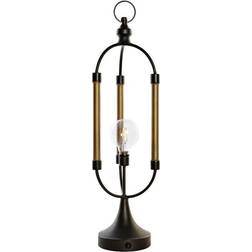 Dkd Home Decor Lighting Black Golden Metal (18 x 18 x 61 cm) LED Candle