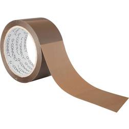 Q-CONNECT Polypropylene Packaging Tape 50mmx66m (Pack of 6) Brown