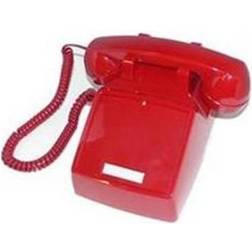 Cortelco 250047-VBA-NDL Red desk no dial