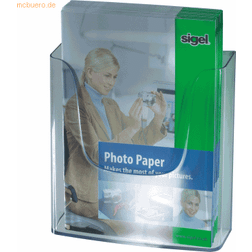 Sigel acrylic LH115 Brochure holder Glassy No. of compartments 1 1 pc(s) (W x H x D) 240 x 250 x 55 mm