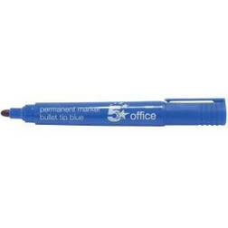 5 Star Permanent Marker Pens Blue Pack of 12