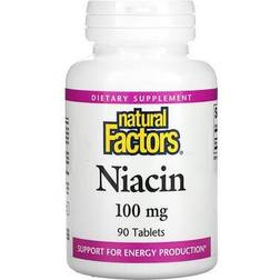 Natural Factors Niacin, 100 mg, 90 Tablets