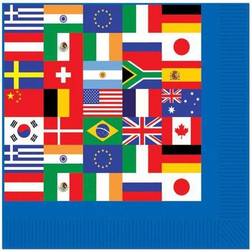 Beistle 58122 International Flag Luncheon Napkins Pack of 12