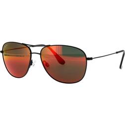 Maui Jim Aviator Unisex Gloss Black Hawaii Lava Polarized