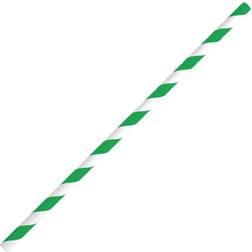 Fiesta Green Compostable Bendy Paper Straws Green Stripes (Pack of 250)