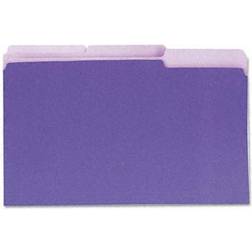 Universal 15305 Recycled Interior File Folders- 1/3 Cut- Top Tab- Legal- Violet- 100/Box