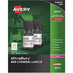 Avery AVE60517 Ultra Duty GHS Chemical Labels, White