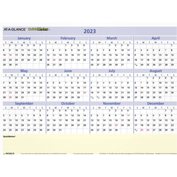 At-A-Glance QuickNotes 2023 Erasable Monthly Yearly Wall Calendar
