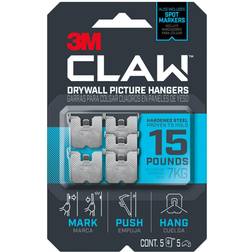 3M Claw Silver Drywall Picture Hanger 15 lb 5 pk Picture Hook