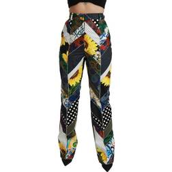 Dolce & Gabbana Women's Print High Waist Straight Trouser