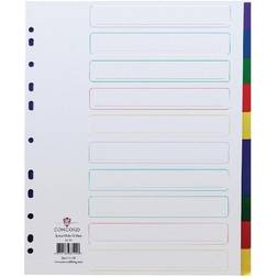 Concord Dividers 10-Part Poly Coloured-Tabs A4 White 66199