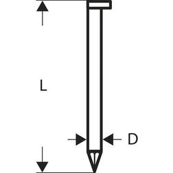 Bosch Bandspik, D-skalle SN34DK 50 2,8 mm, 50 mm, blank, slät