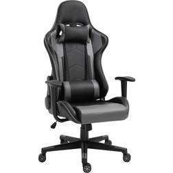 Equinox Excalibur 2 PU Leather Gaming Chair with Adjustable Cushion Black/Grey