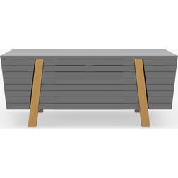 Alphason Florence 1200 Stand Oak, Silver/Grey,Brown TV Bench