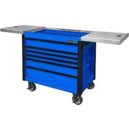 EX Series Blue 41-Inch 6-Drawer Deluxe Slider Top Tool Cart EX4106TCSBLBK