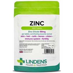 Lindens Zinc Citrate 50Mg Tablets 1000