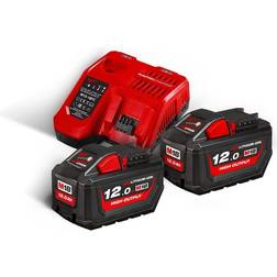 Milwaukee M18HNRG-122 Battery Charger Set 2 x M18HB12 12.0ah Batteri