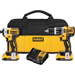 Dewalt 20V MAX Cordless Brushless 2 Tool Hammer Drill and Impact Driver Kit