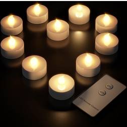 LED Tea Lights 10Pcs Warm White Flickering LED Candle