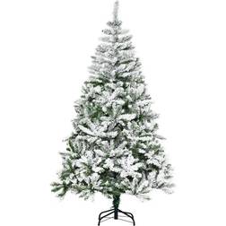 Homcom 6 Ft Snow Flocked Artificial Christmas Tree 180cm