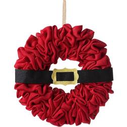 GlitzHome Wreaths Red Santa Belt Wreath