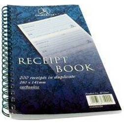 Challenge 280x141mm Duplicate Receipt Book Carbonless Wirebound