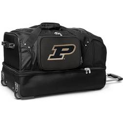 NCAA MOJO Purdue Boilermakers Black 27'' 2-Wheel Drop Bottom Rolling Duffel Bag