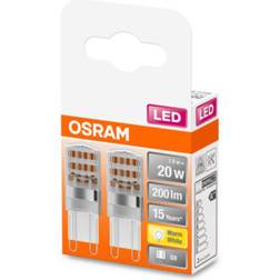 Osram bi-pin LED bulb G9 1.9W 2,700K clear 2-pack