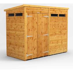 power Sheds 8 4ft Double Door Pent Shiplap Dip Treated Security Shed (Building Area )